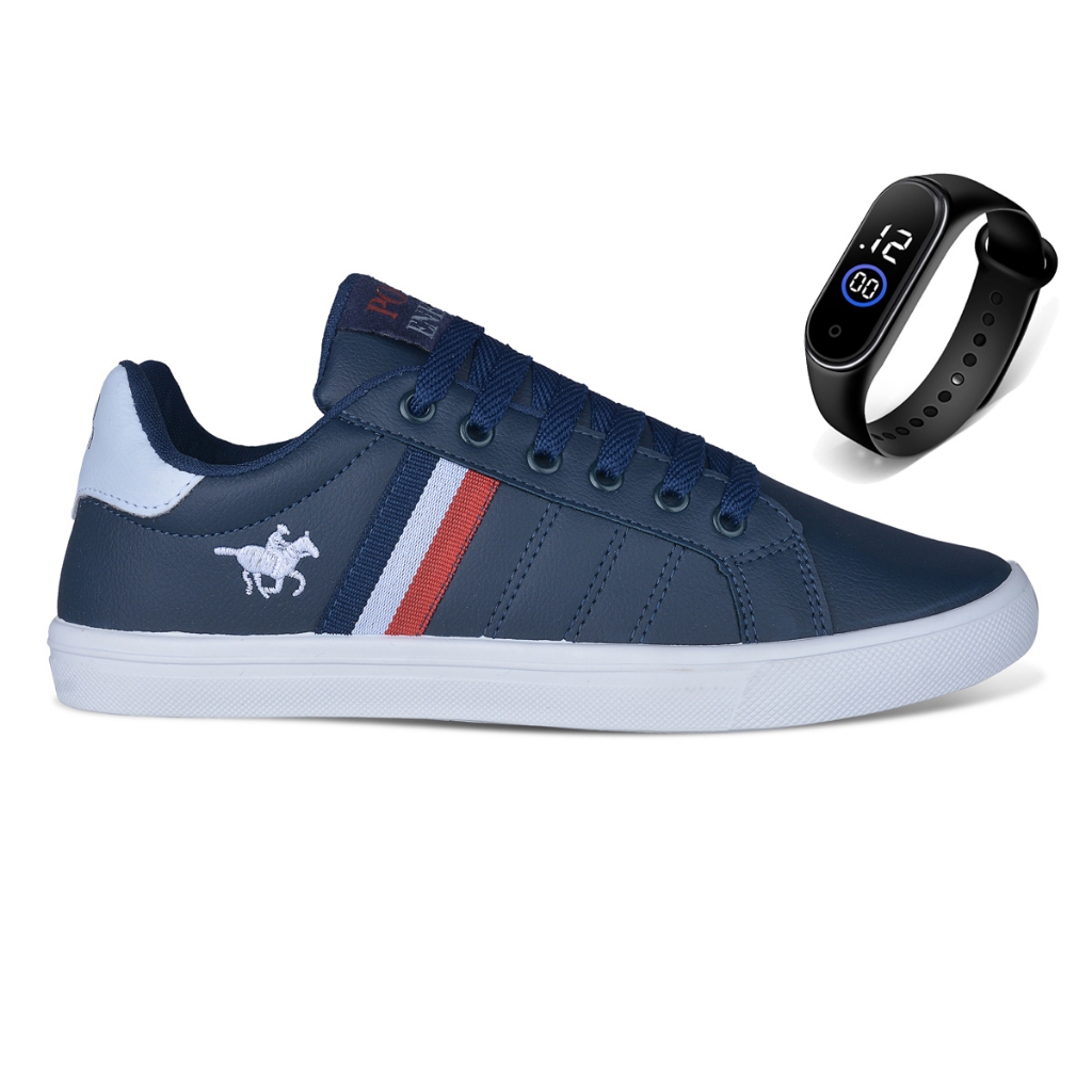 Sapatênis Masculino Polo Energy 3279 Mais Vendido Lançamento + Relógio Loja March