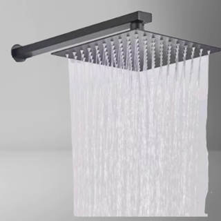 Chuveiro 20x20 Preto Aço Inoxidável 304 Quadrado Reto/Articular Banheiro Piscina Área Externa em Oferta na Shopee