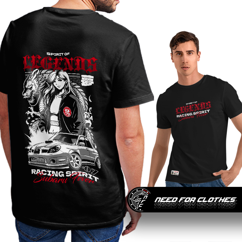 Camiseta Subaru Impreza WRX STI, AWD, Boxer Turbo, Edição 2007