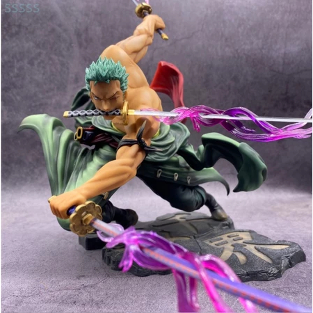 Figura de Ação Roronoa Zoro  - Action Figure Zoro Anime Boneco One Piece Coleção Colecionavel