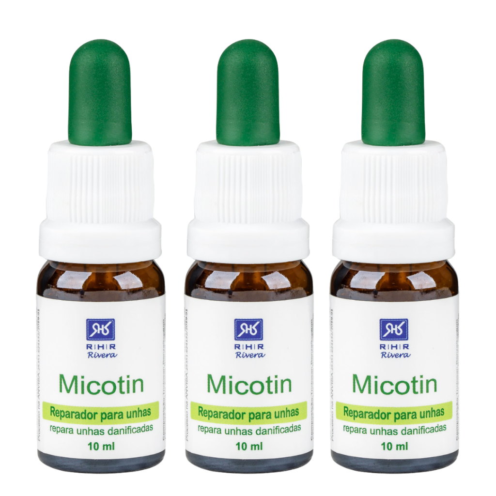 Kit 3 Unidades Remédio Para Micose Micotin 10ml Conta Gotas