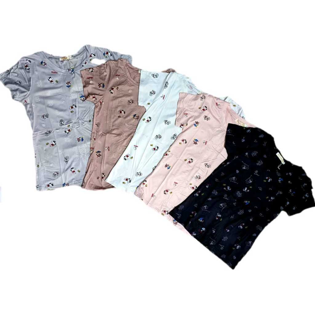 T-shirt Blusa Básica Feminina Camiseta Estampada em Oferta na Shopee