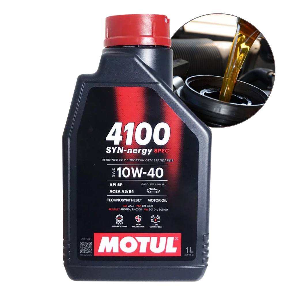 Óleo de Motor Motul 4100 10W40 Syn-Nergy SPEC Semissintético 1 Litro