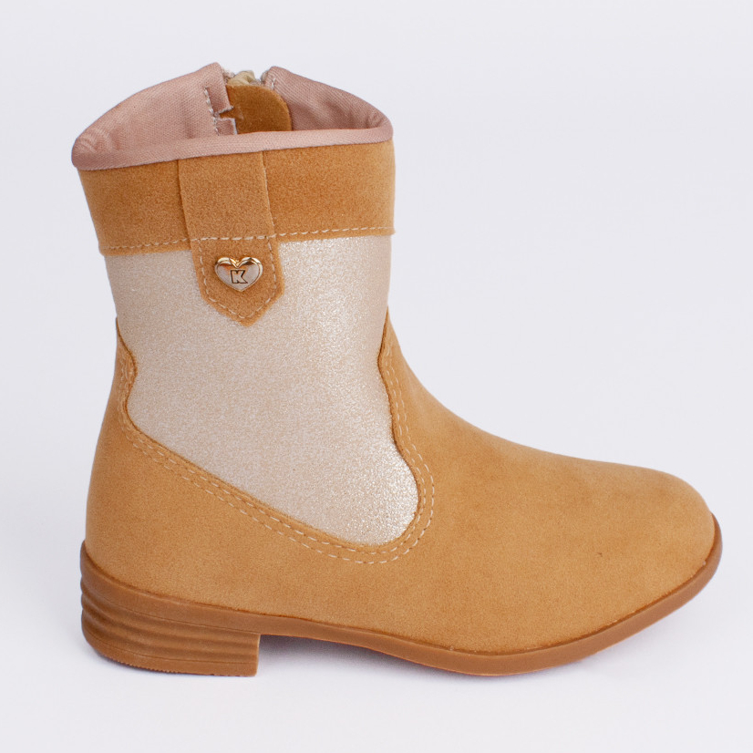 Bota Infantil Montaria Kidy Baby Cano Médio Caramelo Country Moderno Western Confortável Inverno