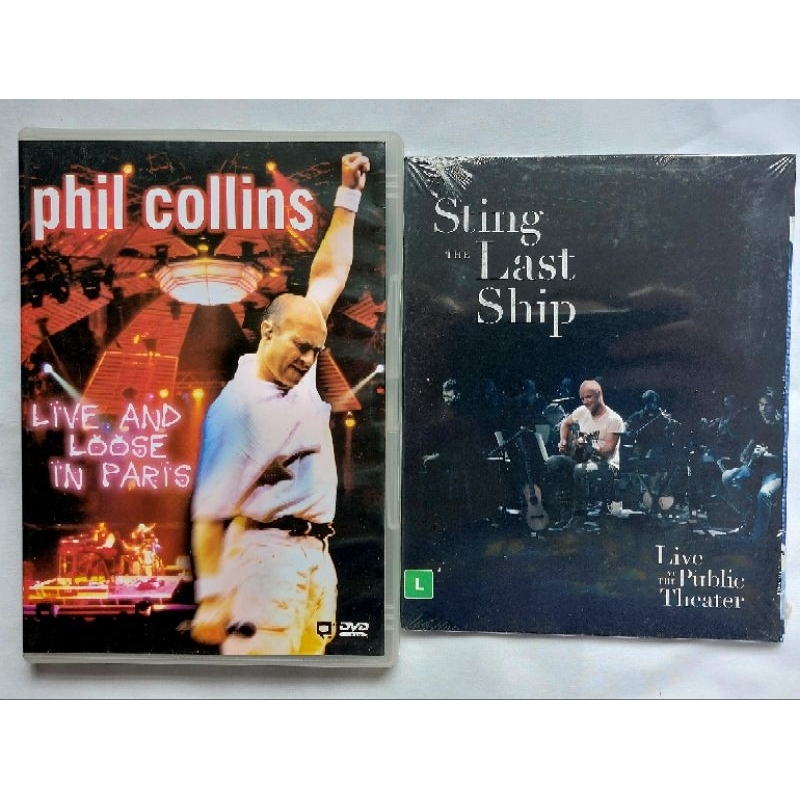 dvd Phil Collins live loose Paris genesis + Sting live public theater Last ship the police