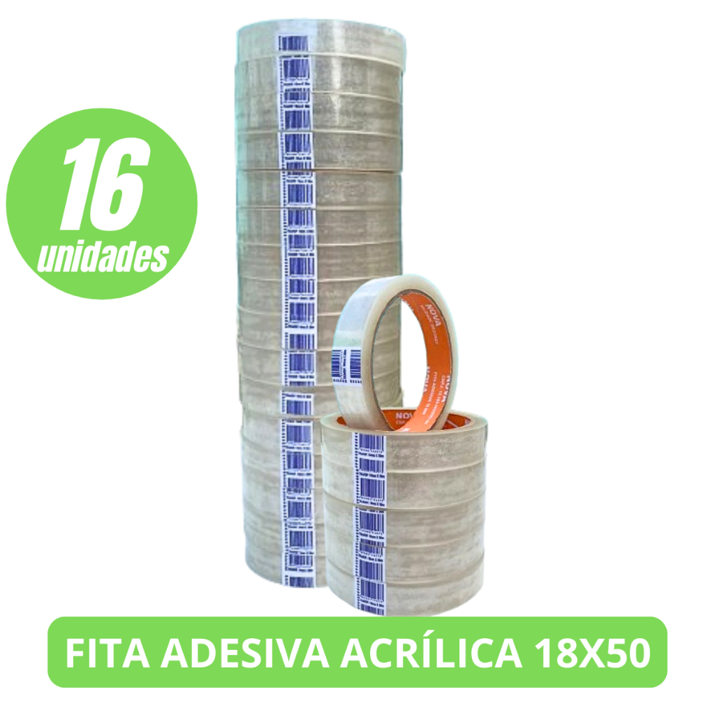 ROLOS DE FITA ADESIVA DUREX FINO GRANDE 18X50