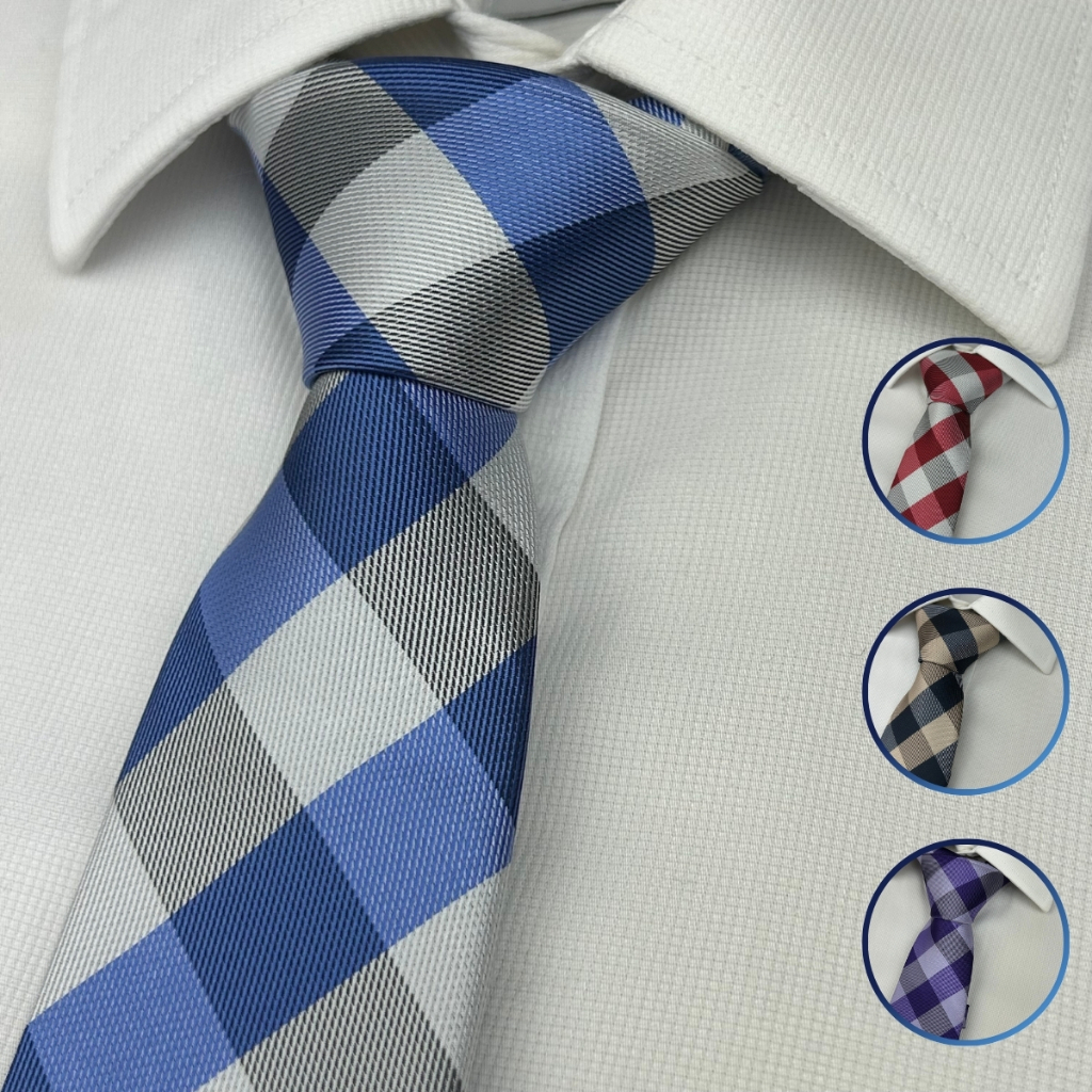 Gravata Xadrez Premium Masculina Slim Várias Cores