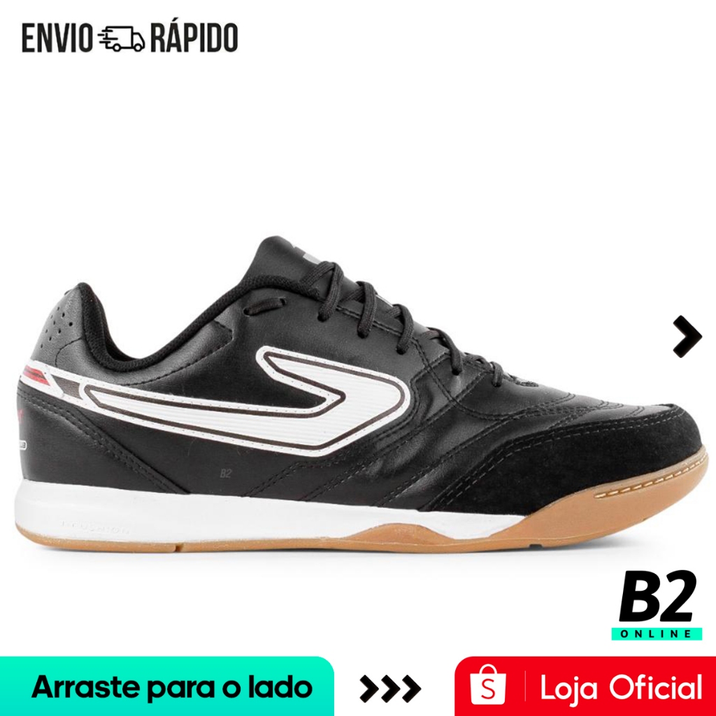 Chuteira Futsal Topper Maestro Club V Masculina Preto Original com Nota Fiscal e Garantia - Sports & Outdoors