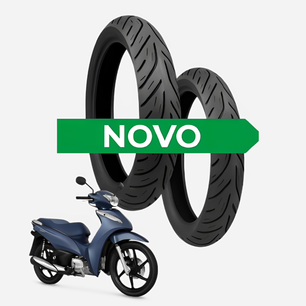 Par De Pneu 2.75-17 47P + 80/100-14 49L Uso Com Câmara Biz 110/125 Pop 100/110 Shineray Original Technic