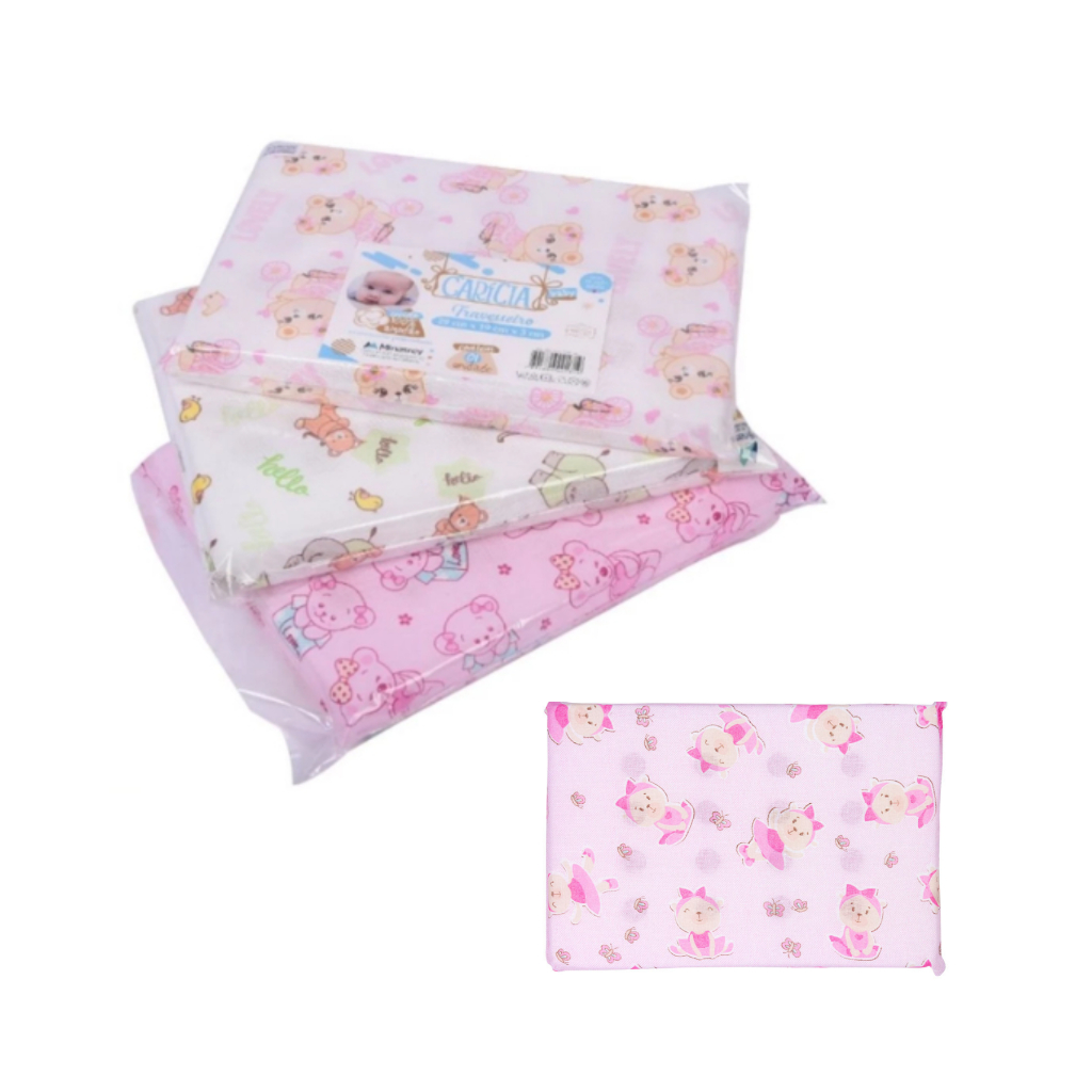 Travesseiro Estampado Caricia Anti-Sufocante 29cmX19 - Rosa em Oferta na Shopee