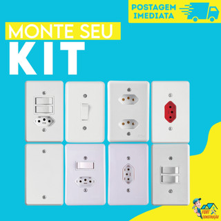 Tomada Interruptor 4x2 10A/20A Tomadas Simples 10a tomada 20a Tomada Com Apagador MONTE SEU KIT