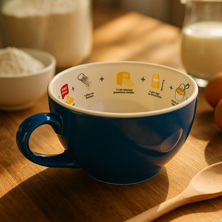 Caneca de Cerâmica Artesanal 400ml com Estampa de Receita Ideal para Cozinha em Oferta na Shopee