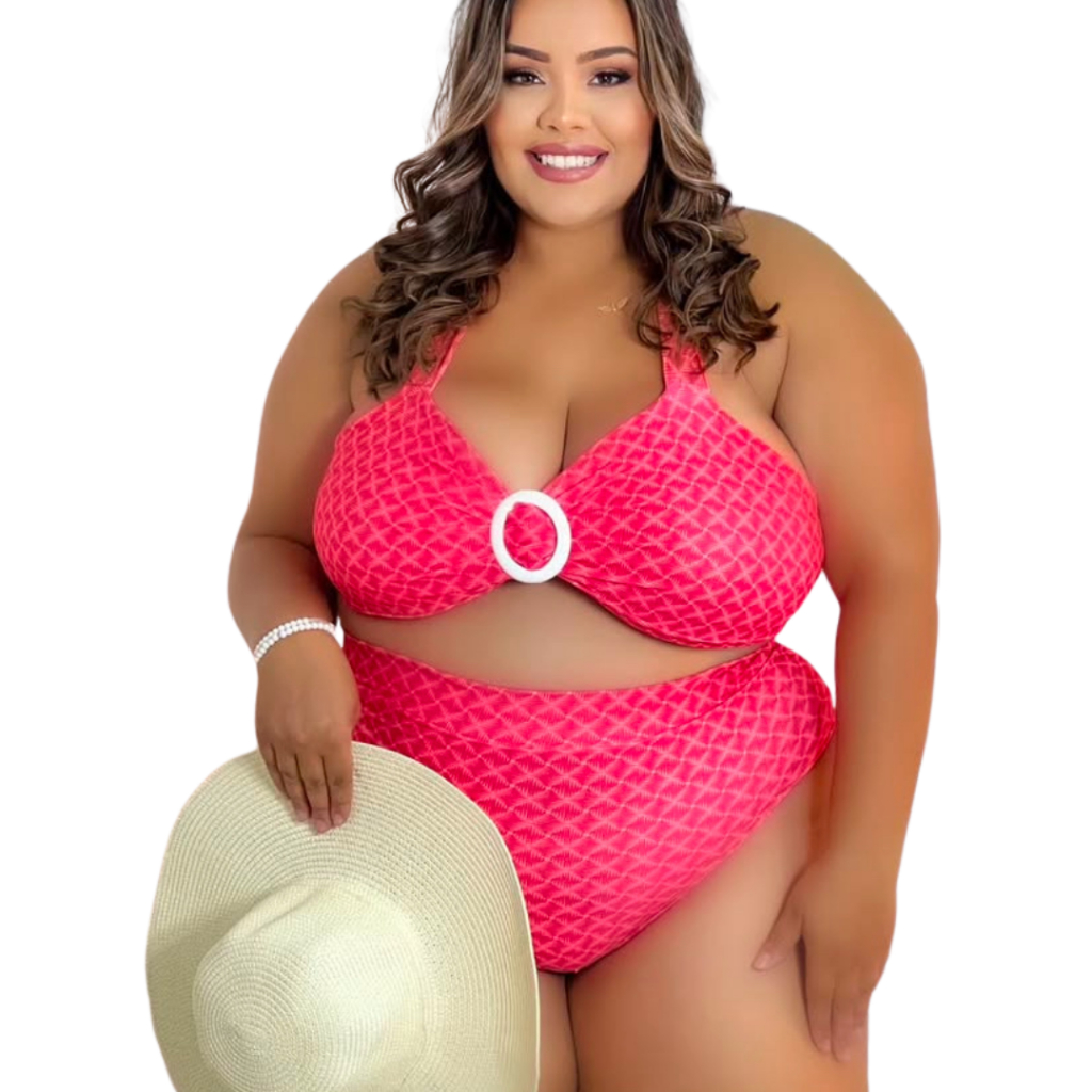 Biquíni Plus Size Praia Piscina Hot pant feminino curves em Oferta na Shopee