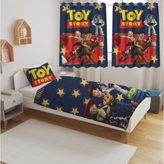 Jogo de Lençol e Fronha + Cortina Toy Story - Kit Completo ou Separado Um Mundo de Aventuras em Oferta na Shopee