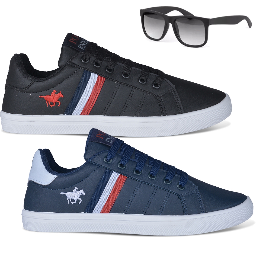 Kit 2 Sapatênis Masculino Polo Energy 3279 Original Mais Vendido Oferta + Óculos LojaSpark