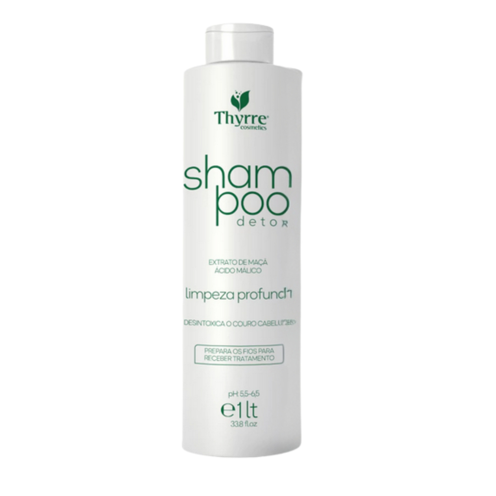 Shampoo Detox 1L Pré Química Não Danifica o Fio Tratamento Capilar Profissional Thyrre Cosmetics em Oferta na Shopee