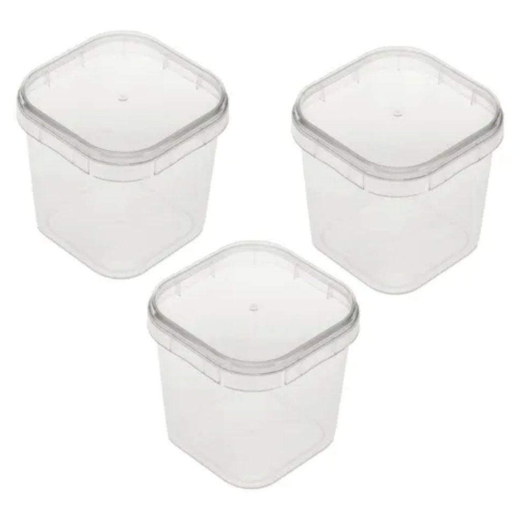 Pote Lacre Quadrado 220ml - Bolo No Pote Sobremesa Resistente