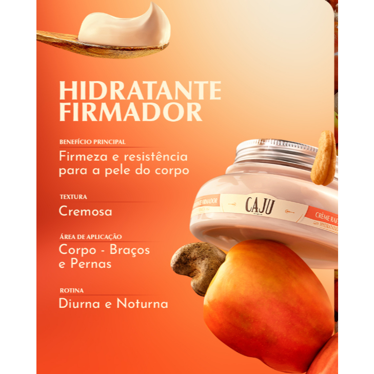 Detalhes do Creme Hidratante Firmador Caju 200ml