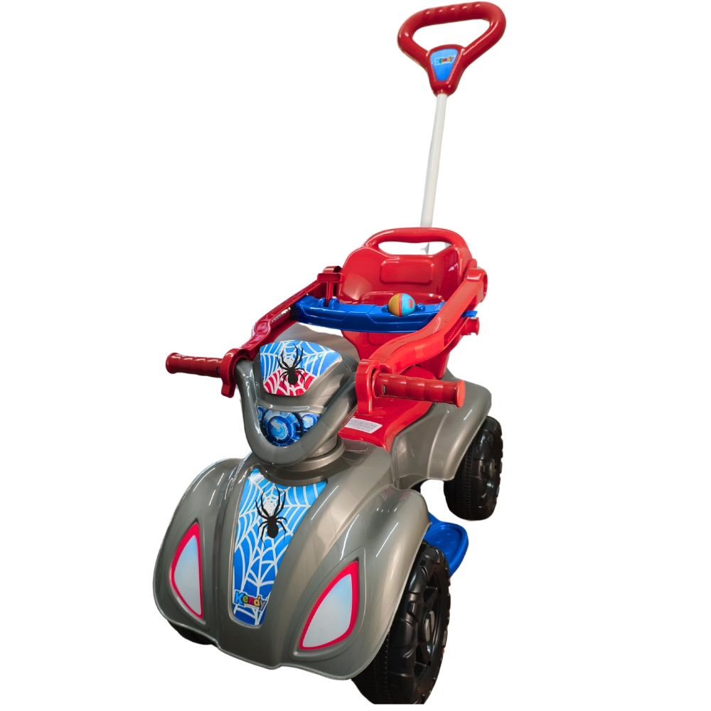 Quadriciclo Spider Menino 1 a 3 Anos - Até 30kg - INMETRO - P/ Crianças De Até 1mt - Ajuste de altura em Oferta na Shopee