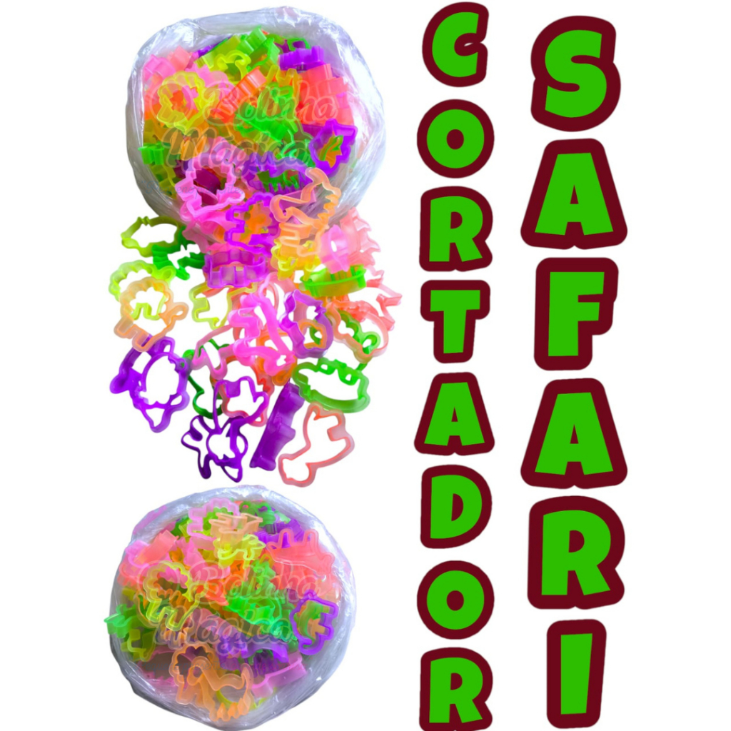 100 Cortador de Massinha Safari Animais Neon Forminha Modelar  Lembrancinha Festa Aniversario Prenda em Oferta na Shopee