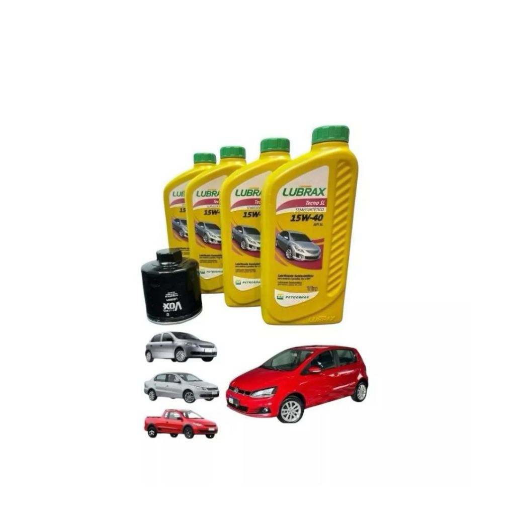 Kit Troca Óleo 4 15W40 Voyage Saveiro Fox Gol G2 G3 G4 G5 G6