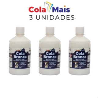 Cola Branca PVA 500g Cola Mais- kit 3/4/6-UNIDADES - | Extra Forte, Atóxica, Secagem Rápida em Oferta na Shopee