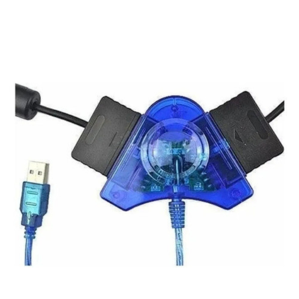 Adaptador Conversor Usb Ps1 Ps2 Ps3 Pc Notebook Duplo Controles Compatível Usb 2.0 PlayStation
