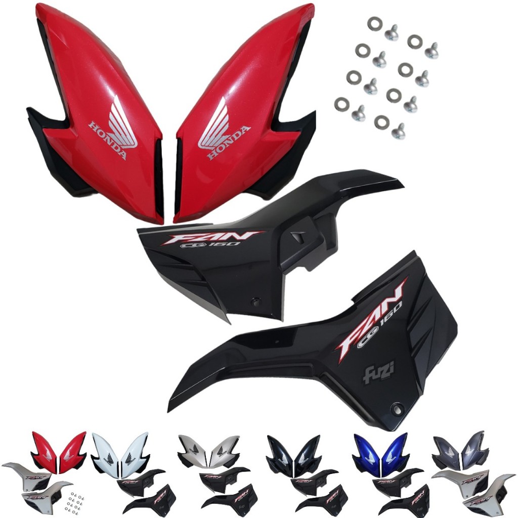 Asa (Aba) Asinha Do Tanque Da Fan 160 + Tampa Lateral Fan 2022 Até 2024 em Oferta na Shopee