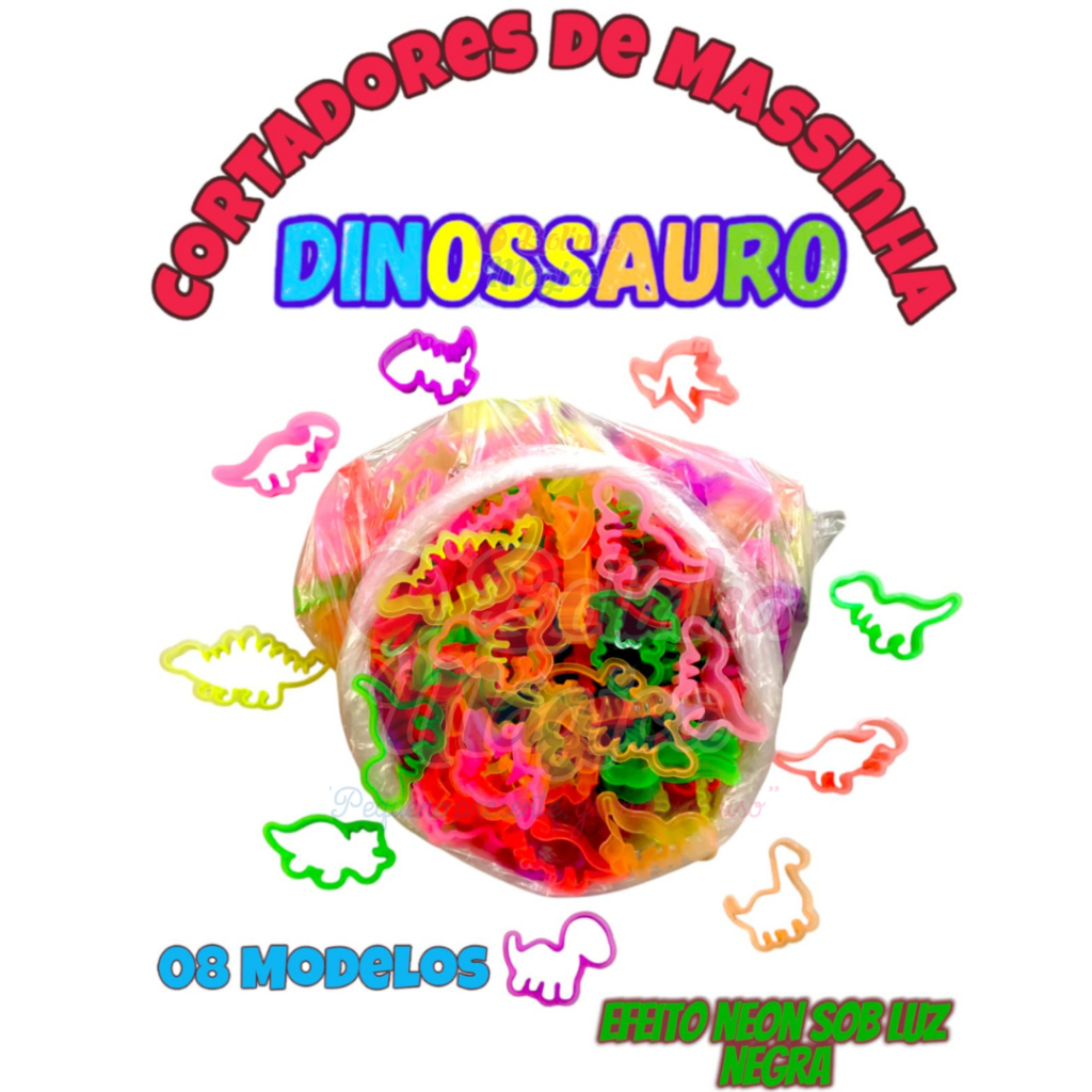 100 Cortador Forminha Dinossauro Massinha Modelar Biscoito  Molde Lembrancinha P/ Aniversario Prenda em Oferta na Shopee