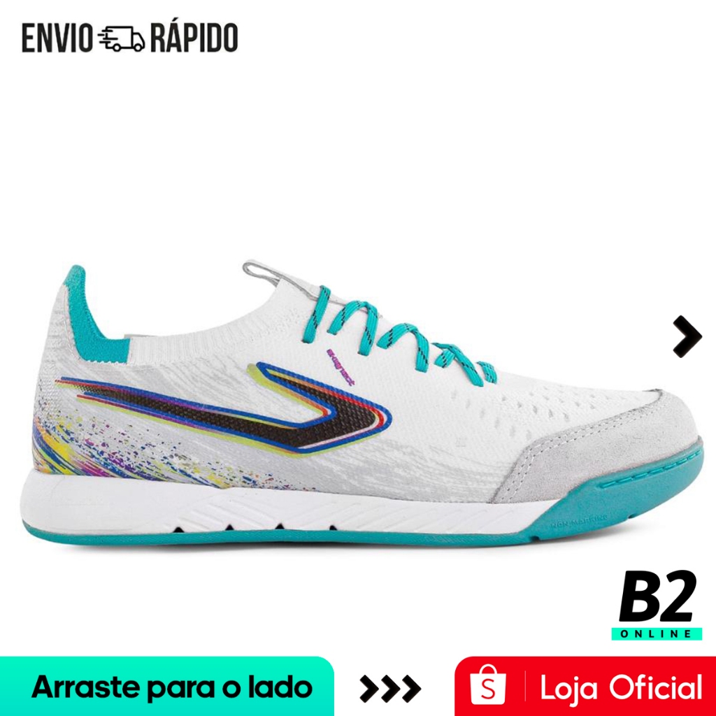 Chuteira Futsal Topper Dominator Fuse II Masculina Branca Original Com Nota Fiscal e Garantia em Oferta na Shopee