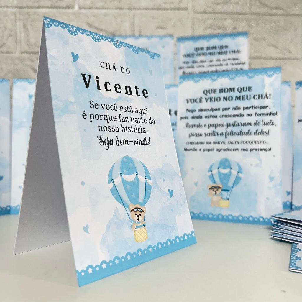 Centro de mesa agradecimento personalizado chá de bebe menino enfeite decoração de mesa urso no bação ursinho baloeiro