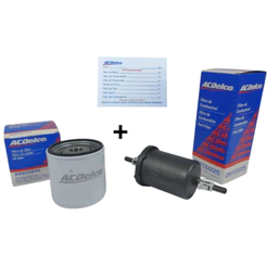 Filtro Óleo ACDelco + Filtro de Combustível ACDelco Original GM Corsa Celta Agile Onix Meriva Spin