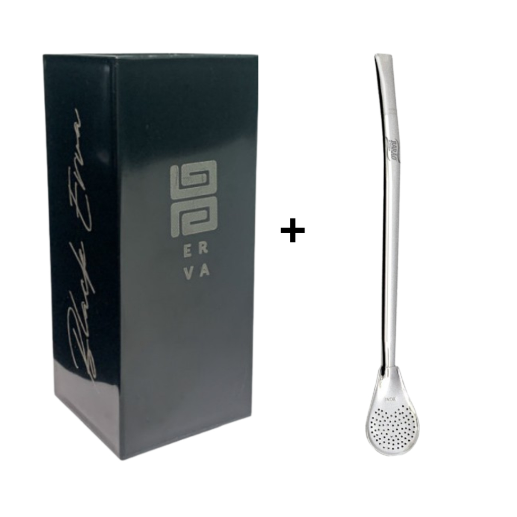 Kit Tereré Copo Cuia Quadrado  270ml + Bomba Cromada Brinde + Adesivo BRINDE
