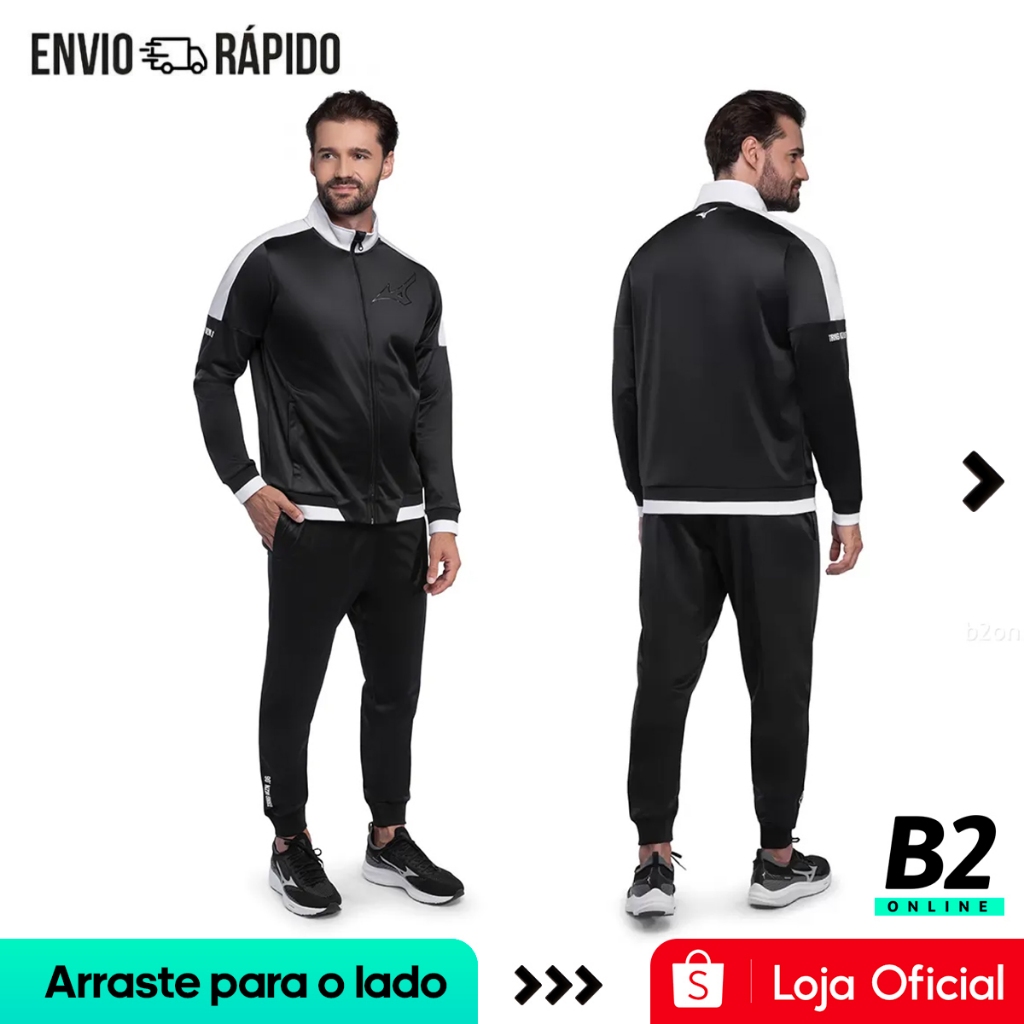 Conjunto Fitness Mizuno Calça + Jaqueta Root IIIM Masculino Original Com Nota Fiscal e Gar...