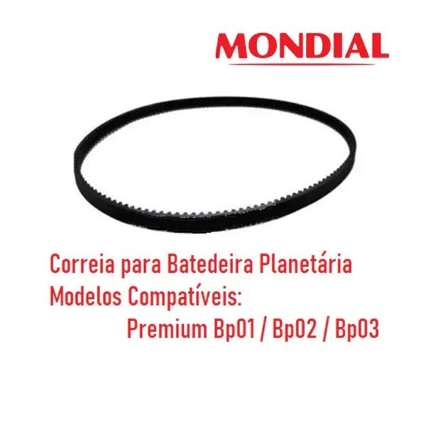 Imagem CORREIA DENTADA P/ BATEDEIRA PLANETÁRIA MONDIAL PREMIUM Bp01 / Bp02 / Bp03