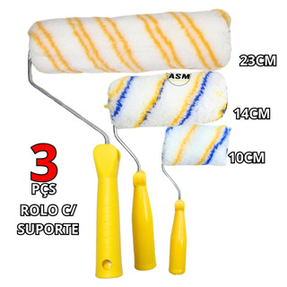 Rolo de Pintura 3 Tamanhos 23cm 14cm 10cm Rolo de Pintura C Suporte Ferramenta ideal Para Pintura Uniforme