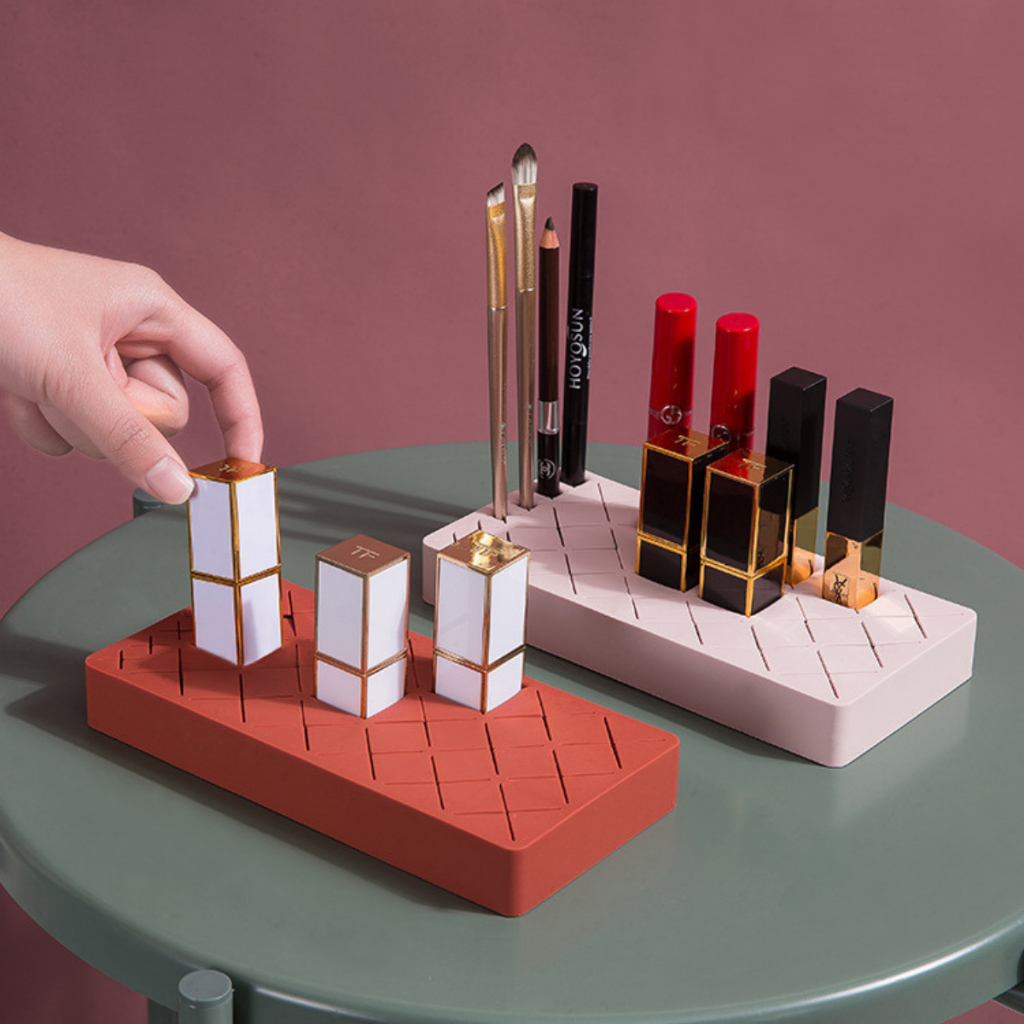 Organizador e Suporte de Maquiagem de Silicone, Fashion Makeup - P -Allmini