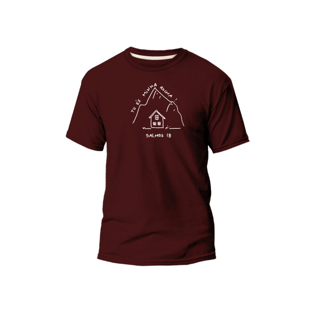 Camiseta Estampada Tu Es Minha Rocha Moda Católica e Evangélica Gospel Masculino e Feminino