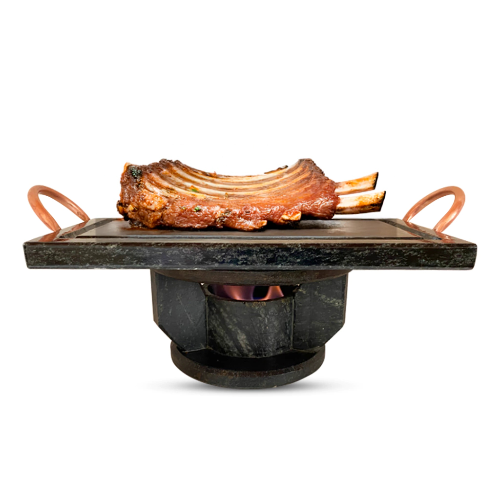 Fondue 37 centímetros por 25 centímetros De Pedra Sabão Para Churrasco