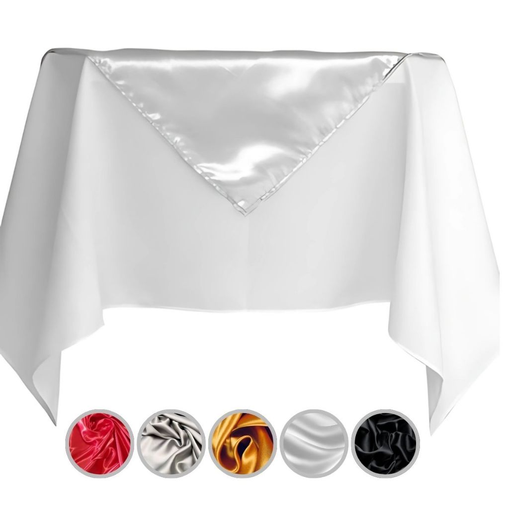 05 Toalhas de Cetim Dourado Cobre Mancha 0,70 x 0 ,70 cm para Mesa de Festas Buffet Casamento Igreja