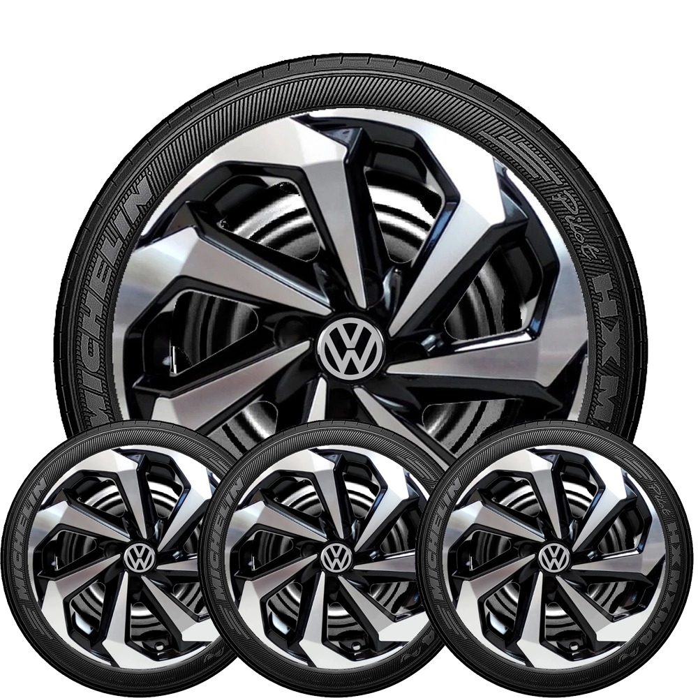 Kit 4 Carlotas Esportivas Aro 13 14 15 Linha Spider Duas Cores Compativel Com Apollo Polo Bora Up