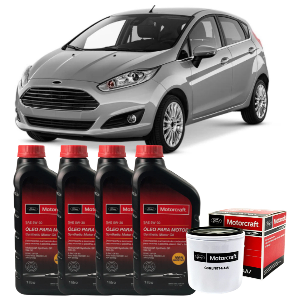 Kit Revisão 5w30 FORD Motorcraft + Filtro Óleo Ford New fiesta 2013 À 2017