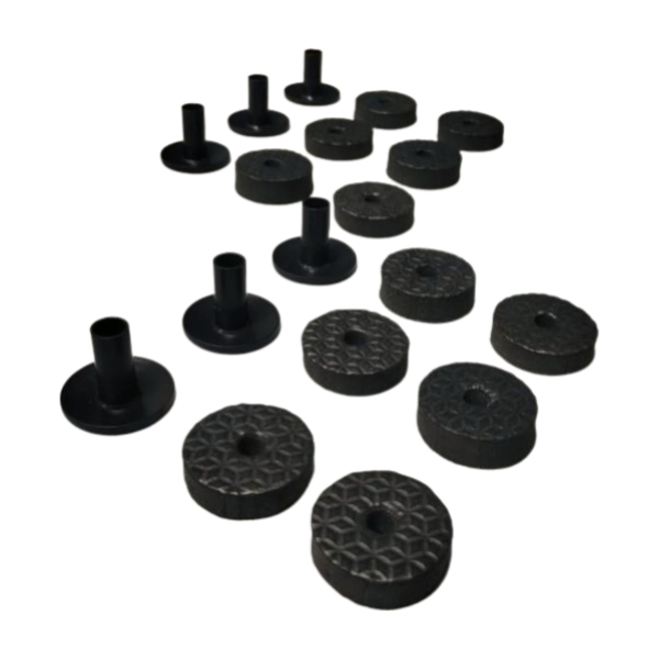 Kit 12 Feltros Eva 6 Base Proteção P/ Prato Pedestal Bateria