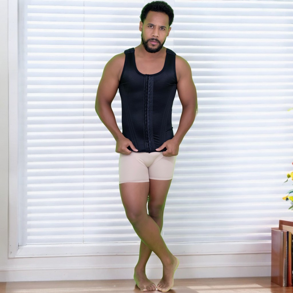 Cinta Colete Cirúrgico Masculino Modeladora Afina Cintura