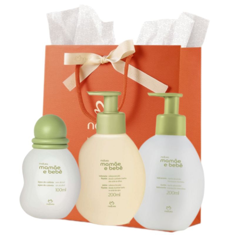Natura Mamãe e Bebe Kit colônia + Sabonete líquido + Hidratante