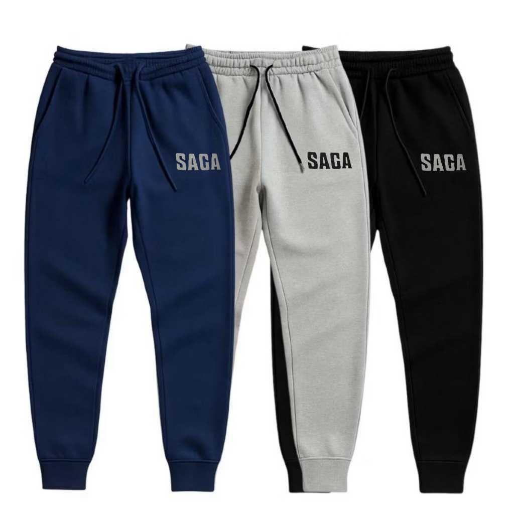 kit 2 Calças Saga Moletom Masculina Algodão Treino Confortável Oferta Relâmpago top premium em Oferta na Shopee