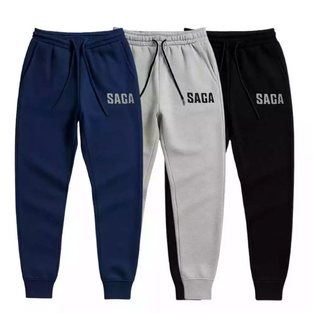 kit 2 Calças Saga Moletom Masculina Algodão Treino Confortável Oferta Relâmpago top premium — imagem 1