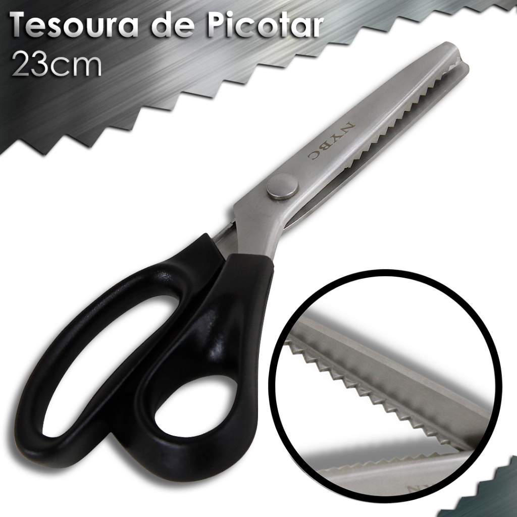 Tesoura de Picotar Tecidos 23cm - NYBC