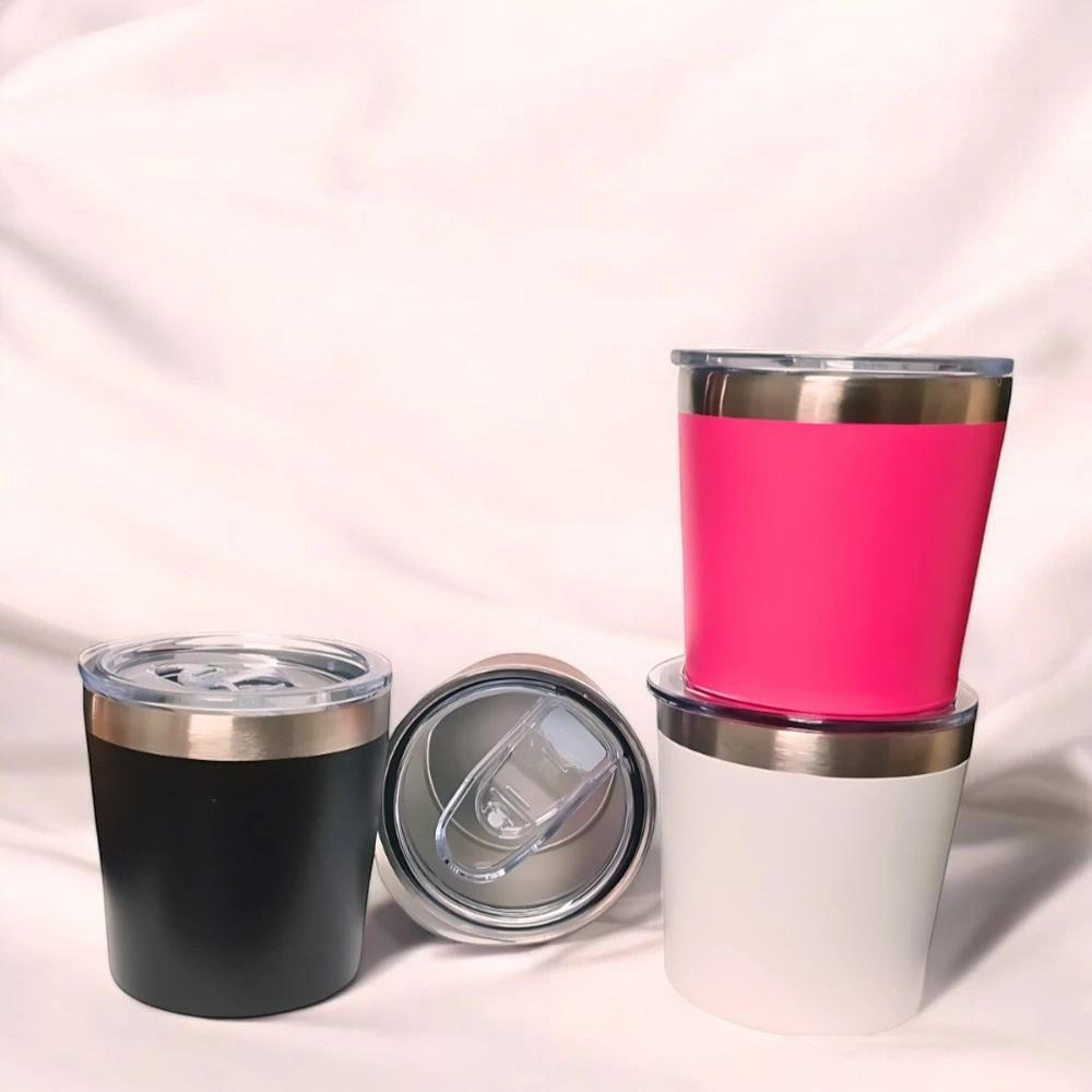 Copo Cuia Térmico 200ml Em Inox Com Tampa Acrílica Fosco