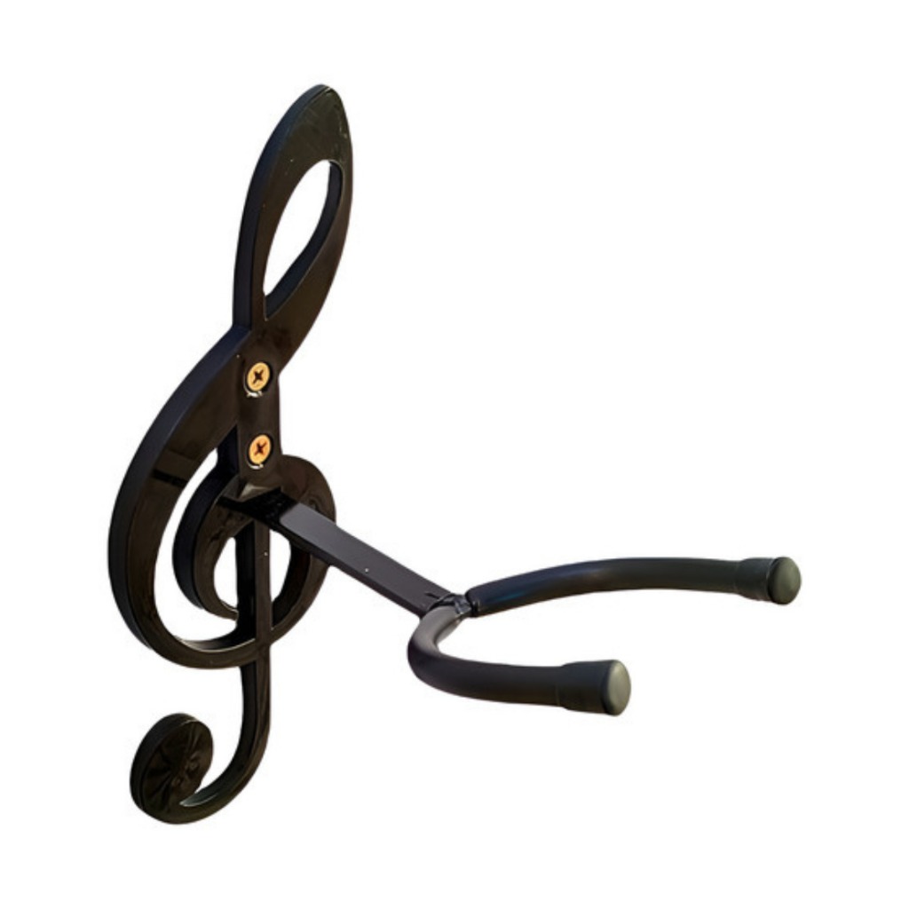 Imagem Suporte de parede para violão Clave de Sol plástico Suporta até 8Kg